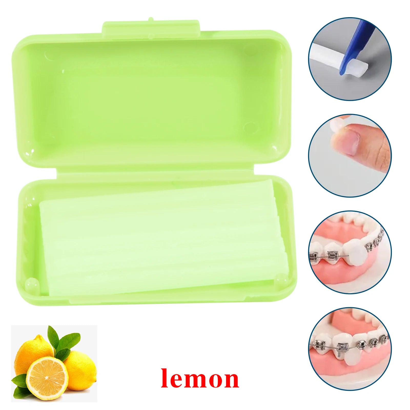 10Packs Dental Orthodontic Relief Wax for Bracket Patient Relief Protect Lips and Gums Irritation Fruit 10 Scents