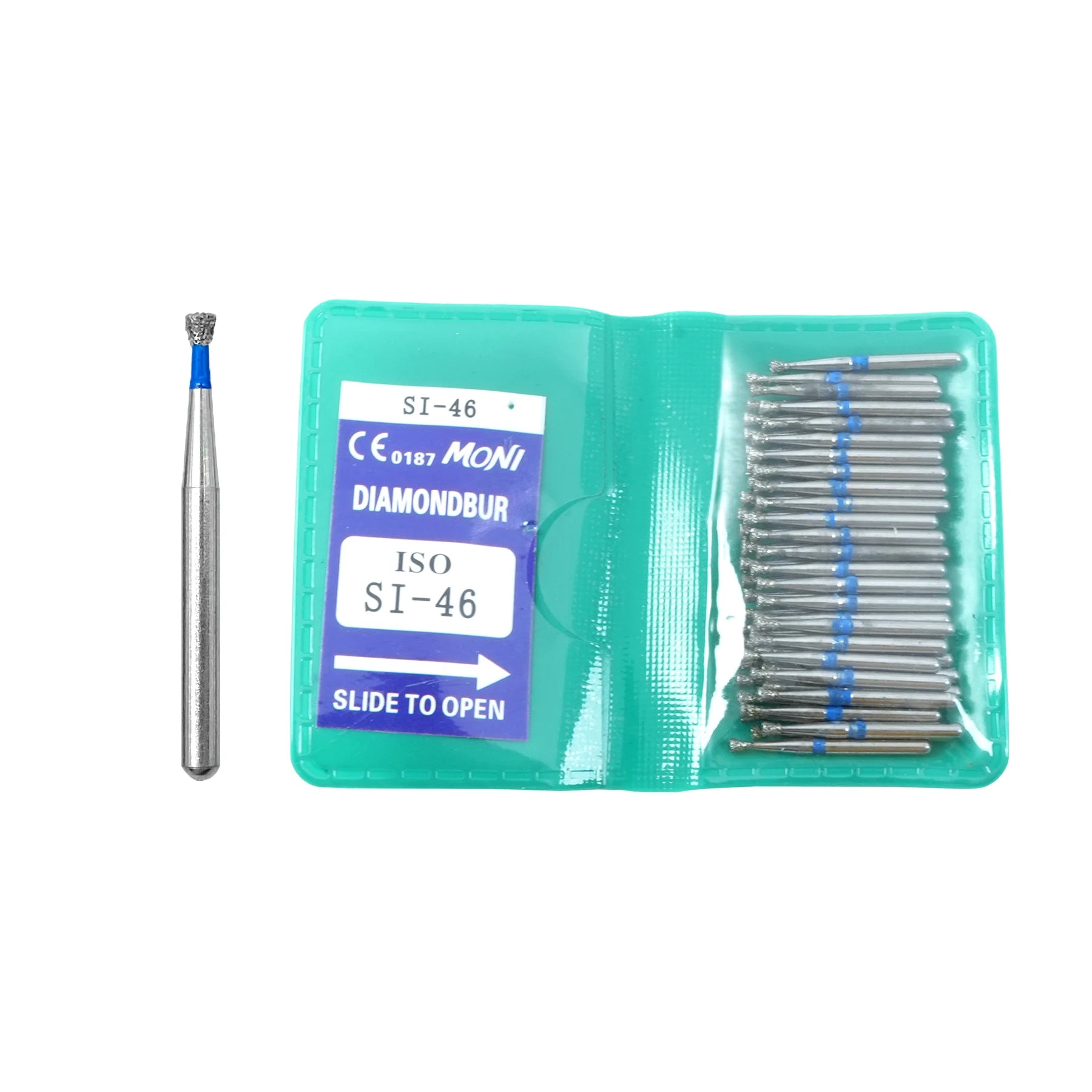 50Pcs/Bag Dental Diamond High Speed Burs for Polishing Smoothing 1.6MM High Quality Polishing Drill Dental Tools Odontología