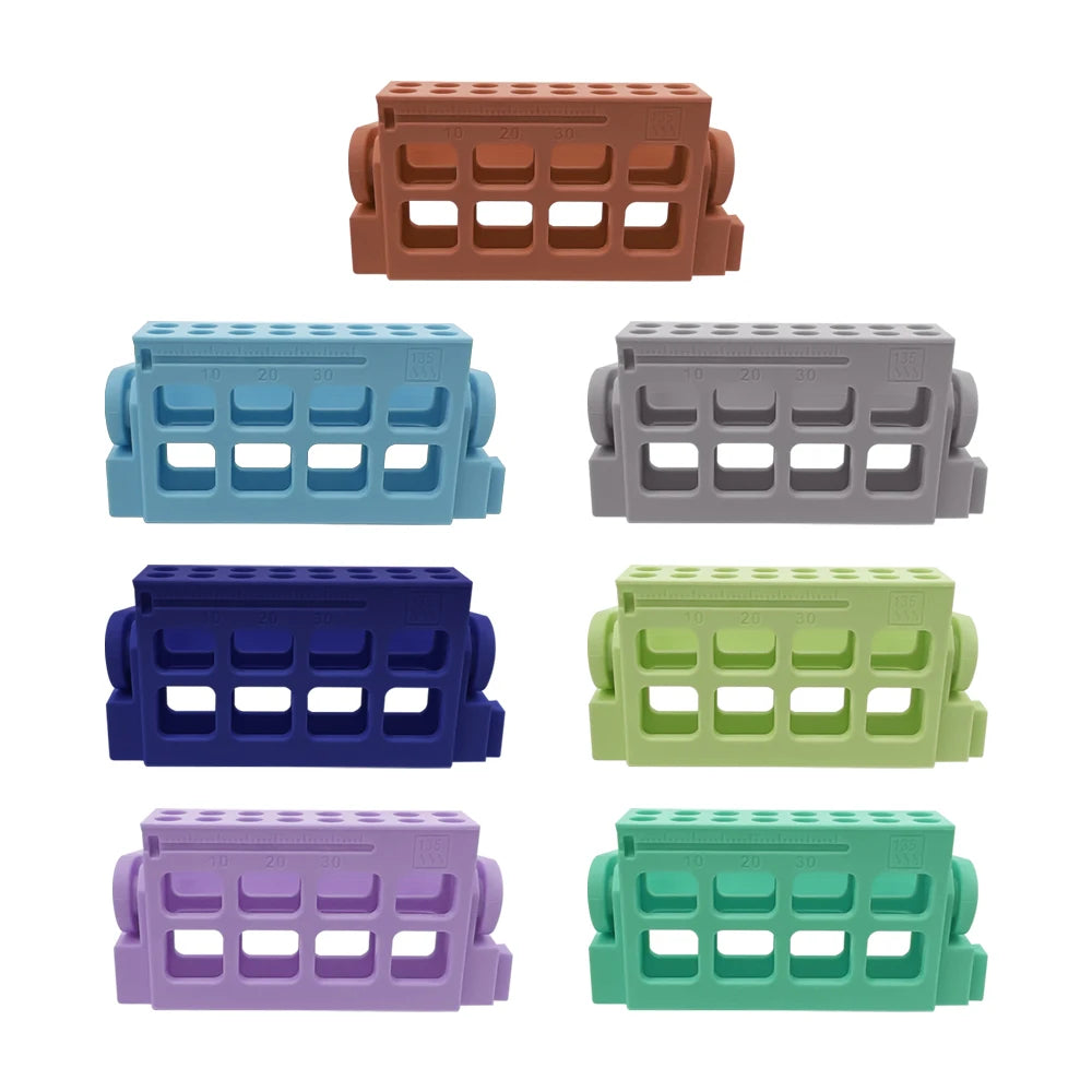 Dental Autoclavable Disinfection Record Times Endo Files Holder Box Instrument 6 Holes For Dentist Tool 1pcs