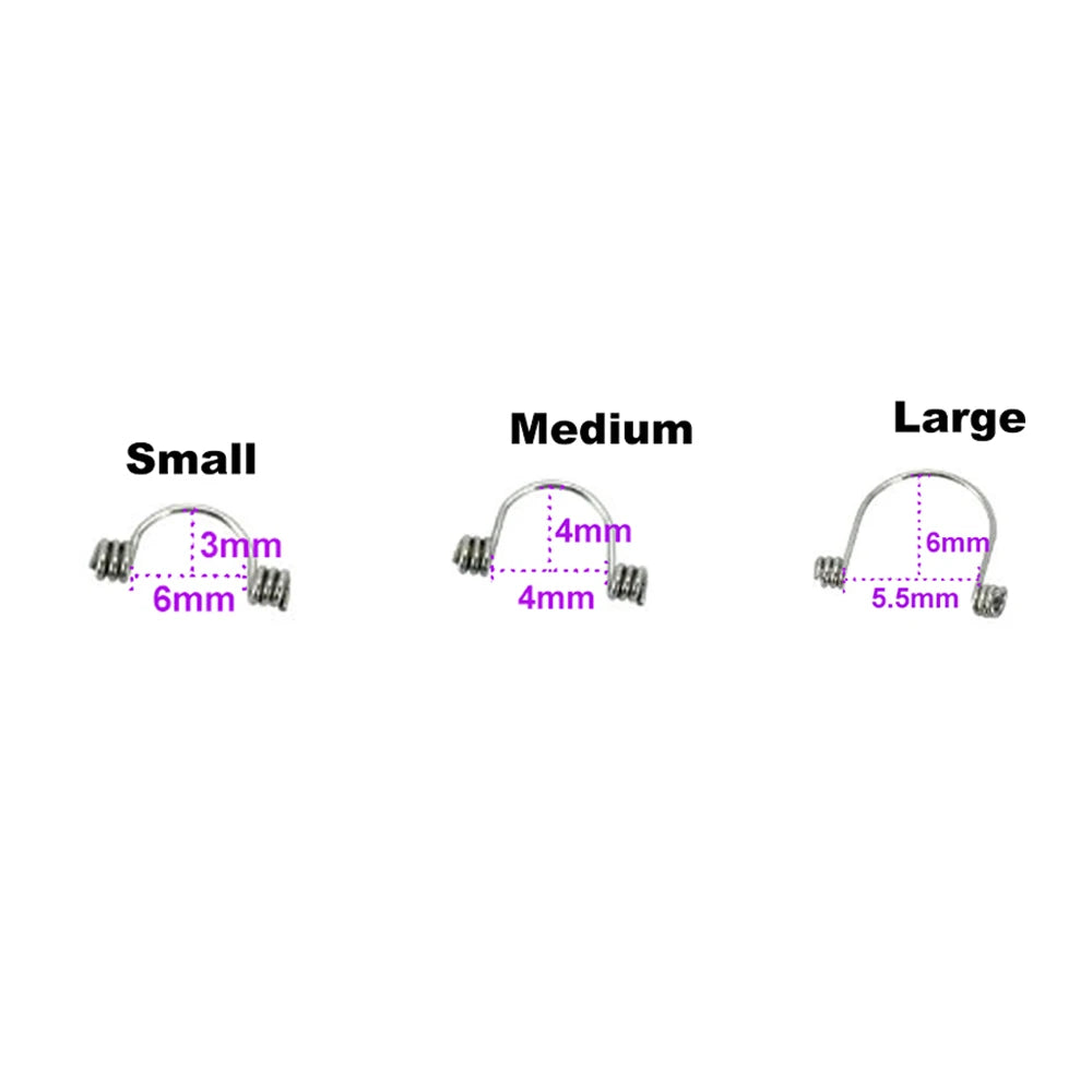 10Pcs/Pack Dental Torque Springs Orthodontic Anterior Teeth Torque Springs Rectangular Big/Small/Middle Stainless Steel Spring