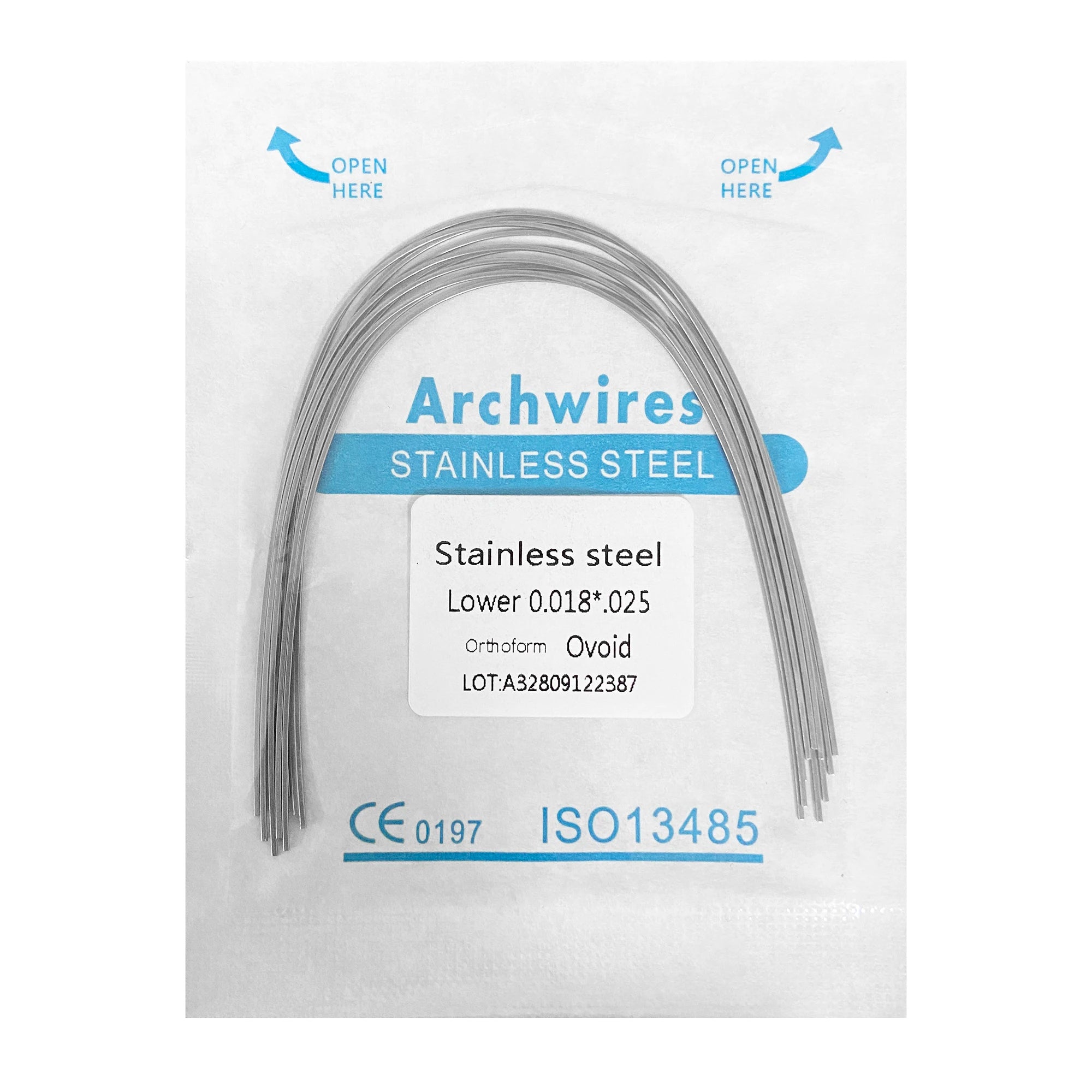 10pcs/bag Dental Orthodontic ArchWire Ti-Mo Alloy Archwire Natural Rect Upper Lower TMABeta Titanium Molybdenum Dentist Material