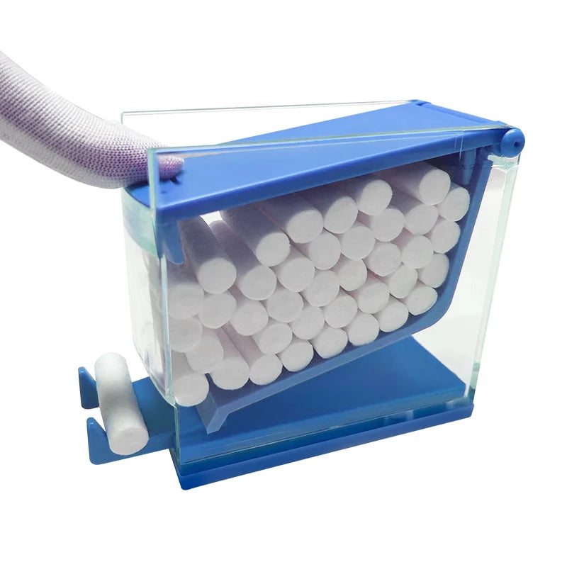 Dental Cotton Roll Dispenser Holder Press Type Box Holder Dental Swab Storage Box Dentistry Organizer Accessories Lab Supplies