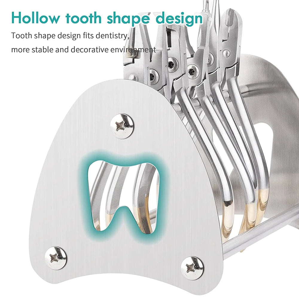 Dental Stainless Steel Pliers Holder Orthodontic Plier Organizer Multifunctional Forceps Scissors Rack Dentistry Tools