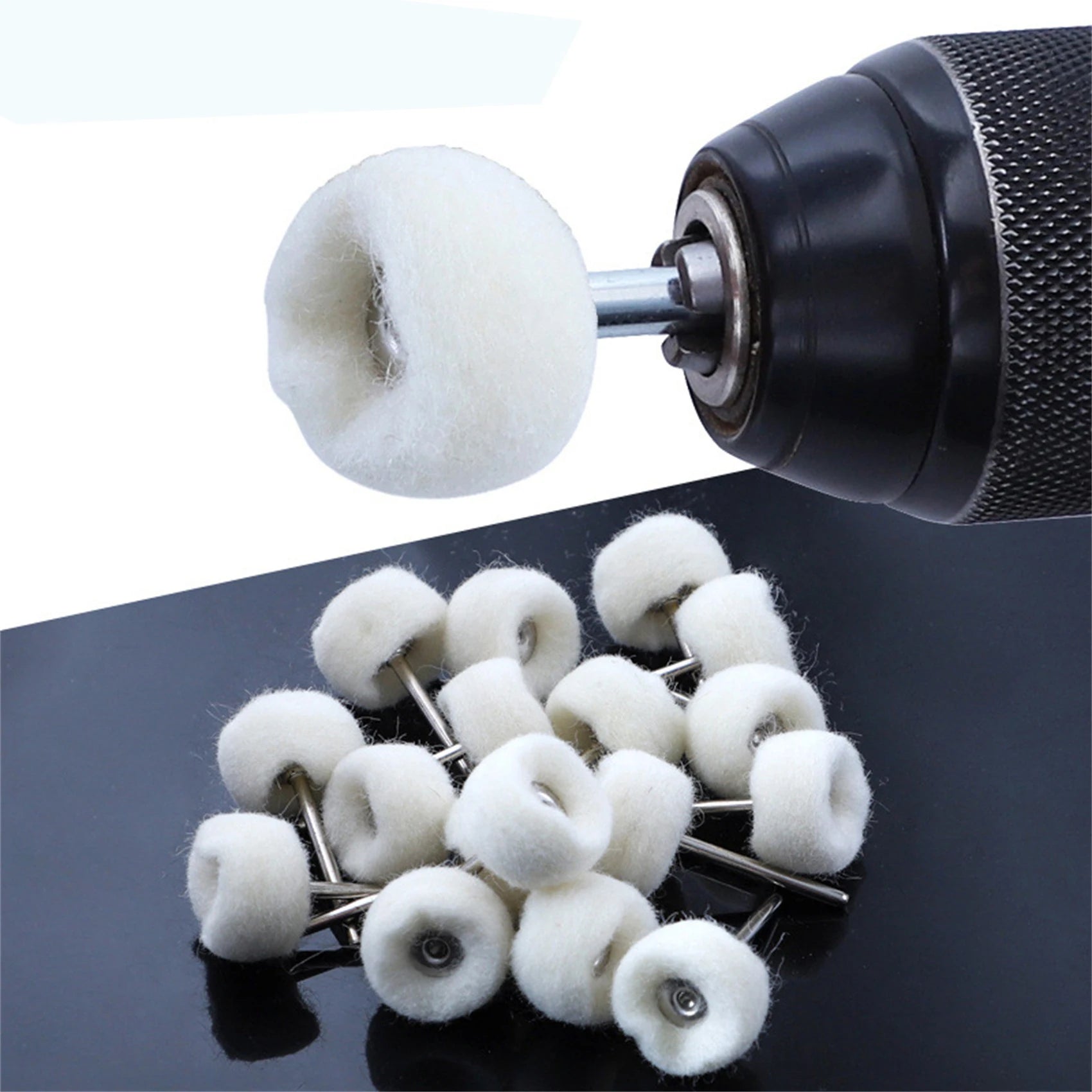 10Pcs Mini grinding sanding head abrasive disc felt 3mm/2.35mm Shank buffing wheels metal Polish Brush Drill Rotary Tool Accessories