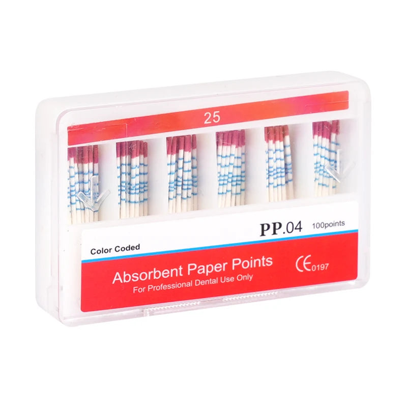 100PCS/box Dental Absorbent Paper Points  With Scale 15-40# Endodontics Absorbent Paper Cone Dental Clinics Consumables