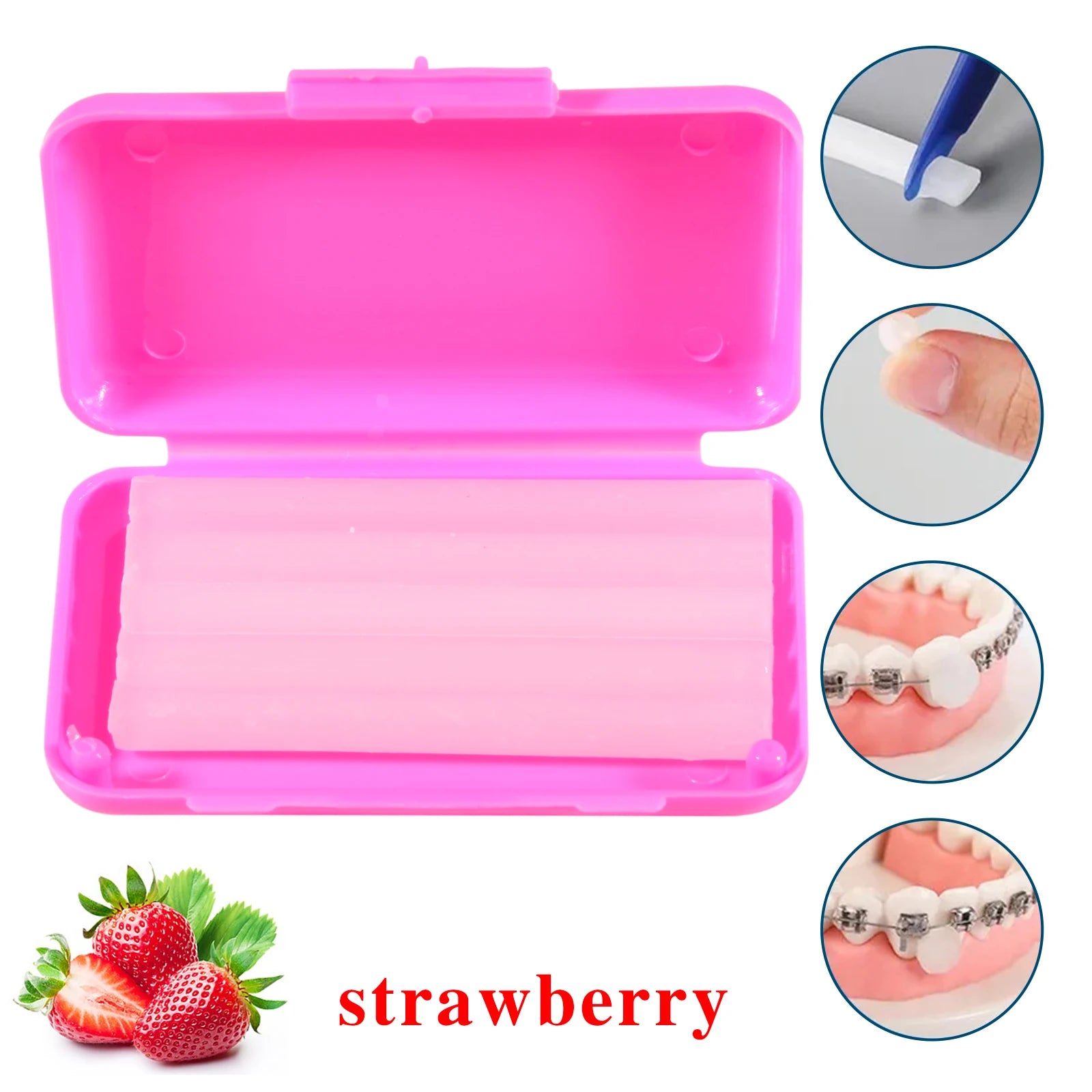 10Packs Dental Orthodontic Relief Wax for Bracket Patient Relief Protect Lips and Gums Irritation Fruit 10 Scents