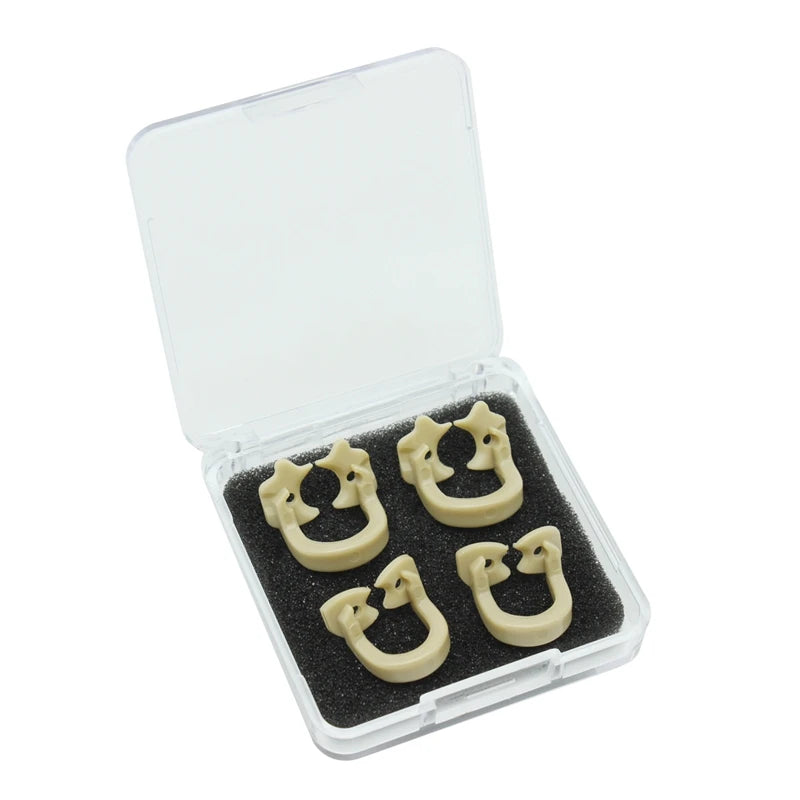 4Pcs/Box Dental Rubber Dam Clamps Barrier Clip Resin Material Dental Lab Dentist Tools Dentistry Supplies Small and Large