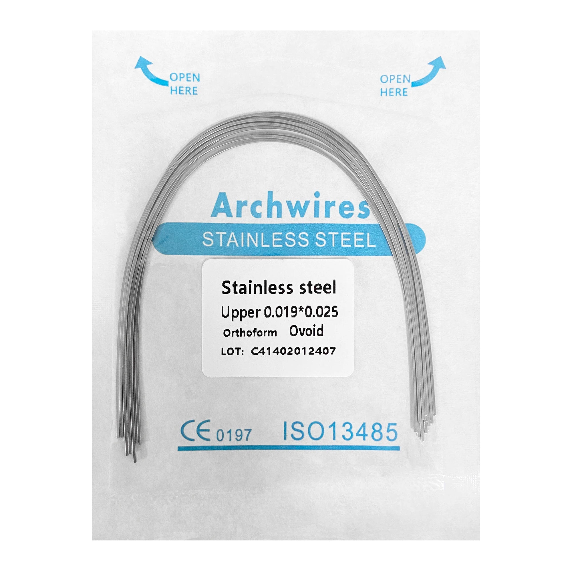 10pcs/bag Dental Orthodontic ArchWire Ti-Mo Alloy Archwire Natural Rect Upper Lower TMABeta Titanium Molybdenum Dentist Material