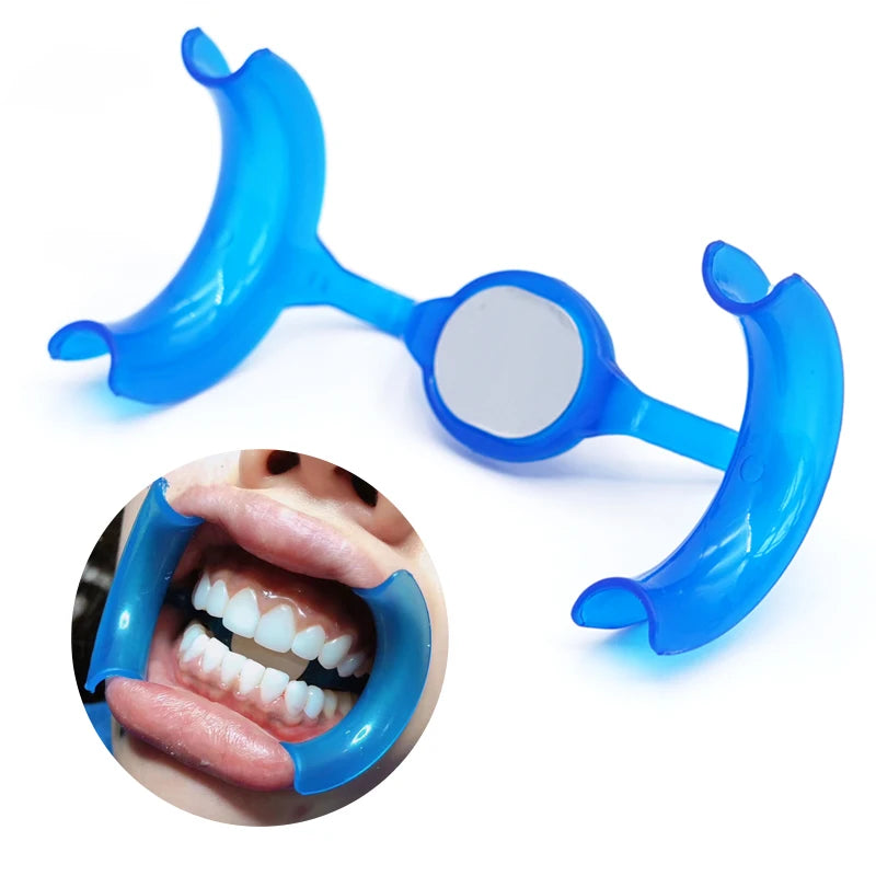 10/20Pcs M Type Mouth Opener With Mirror Cheek Lip Retractor Expanders For Orthodontic Teeth Whitening Oral Care Dentist Tools