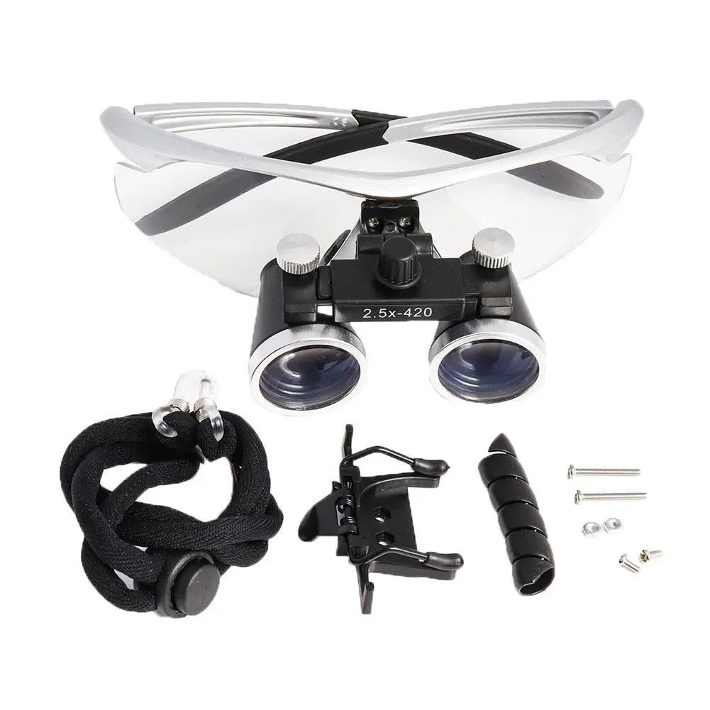 Dentistry head-mounted Dentistry Binocular 2.5X 3.5X optics glasses for oral cavity surgery fill light nursing material Tools