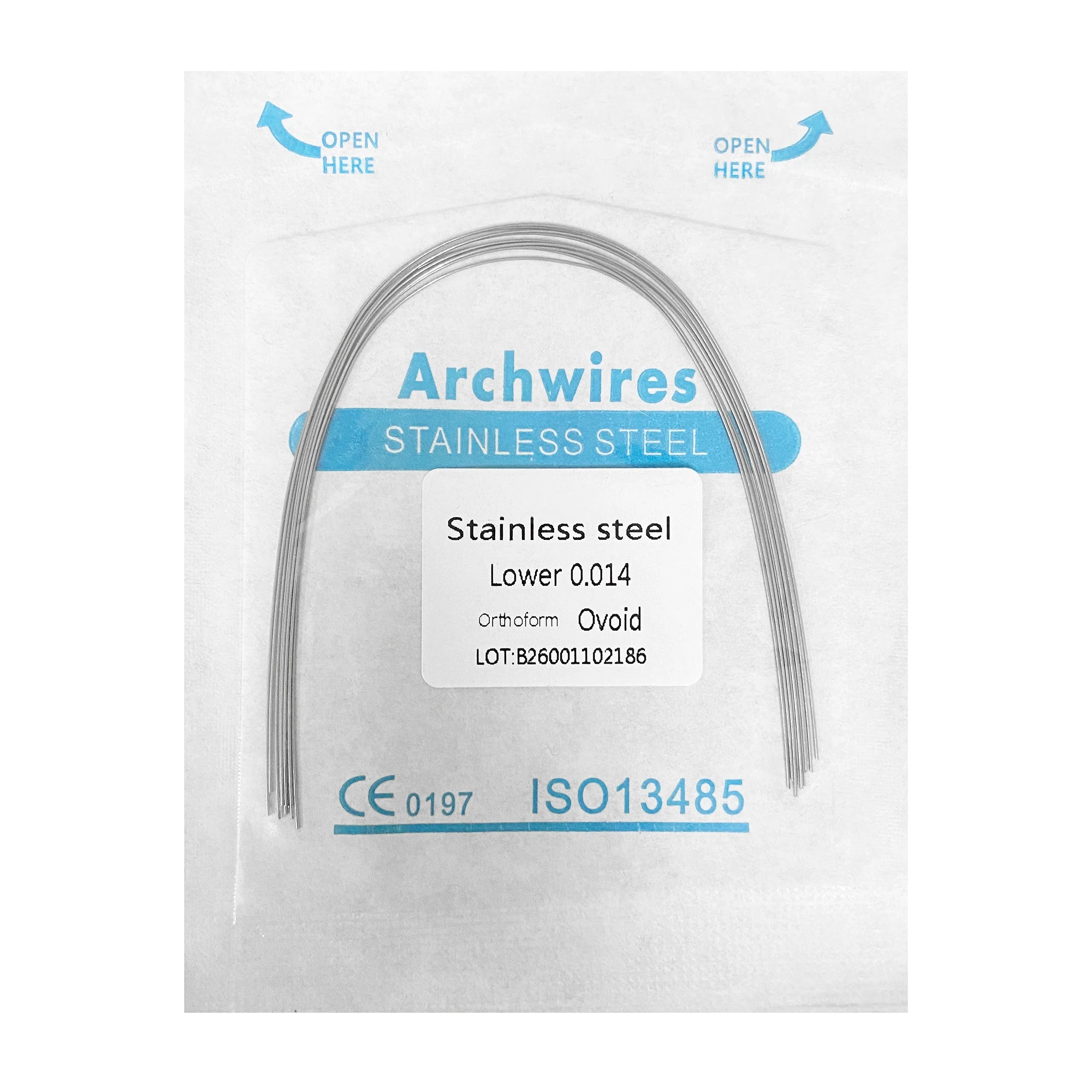10pcs/bag Dental Orthodontic ArchWire Ti-Mo Alloy Archwire Natural Rect Upper Lower TMABeta Titanium Molybdenum Dentist Material