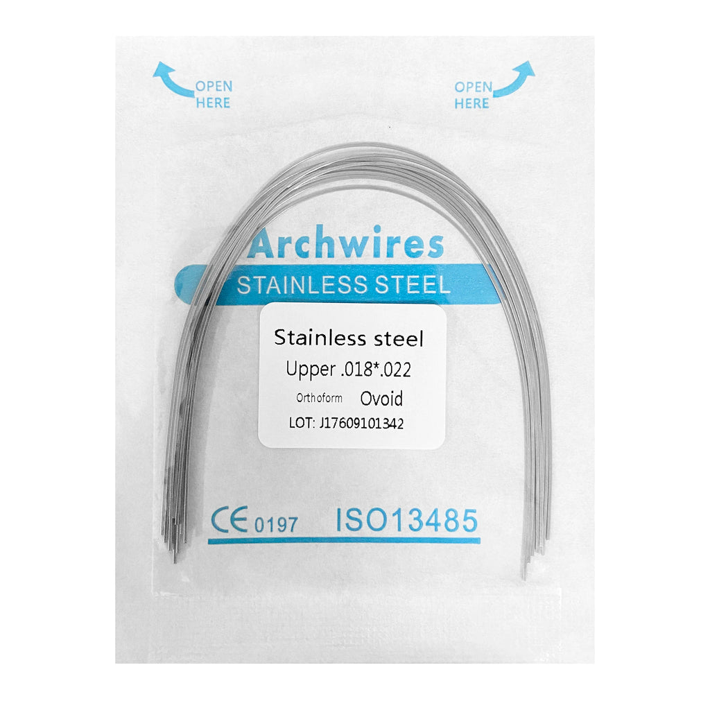 10pcs/bag Dental Orthodontic ArchWire Ti-Mo Alloy Archwire Natural Rect Upper Lower TMABeta Titanium Molybdenum Dentist Material