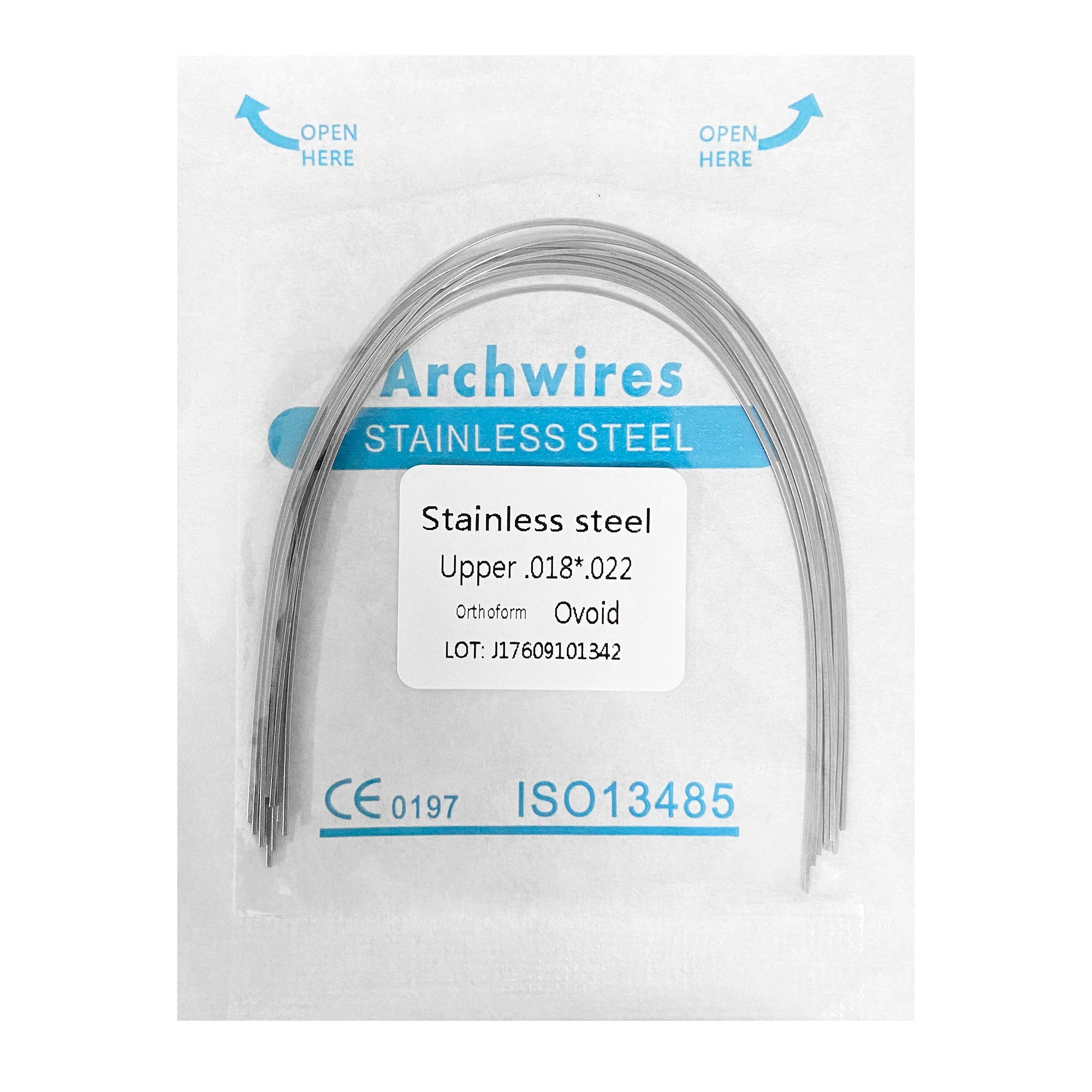 10pcs/bag Dental Orthodontic ArchWire Ti-Mo Alloy Archwire Natural Rect Upper Lower TMABeta Titanium Molybdenum Dentist Material