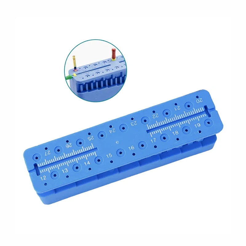 Dental Endo Files Measuring Block with Ruler Endodontic Instrument Autoclavable Block Dentist Instrument Holder Dental Tools