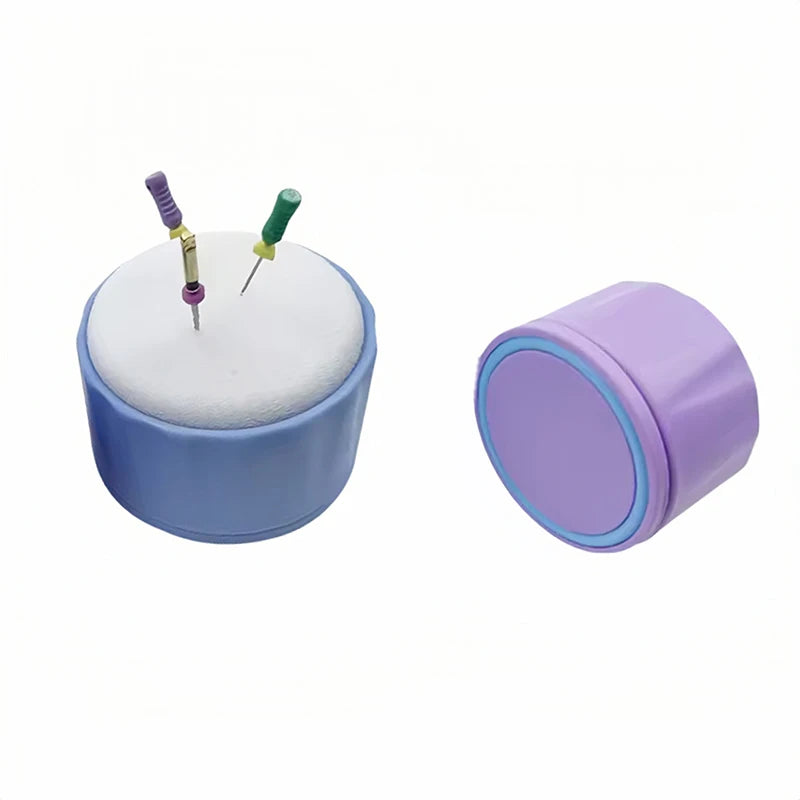 Dental Endo Files Stand Root Canal Cleaing Foam Block Holder Autoclavable Dentistry Endodontic File Cleaning Table with Sponge