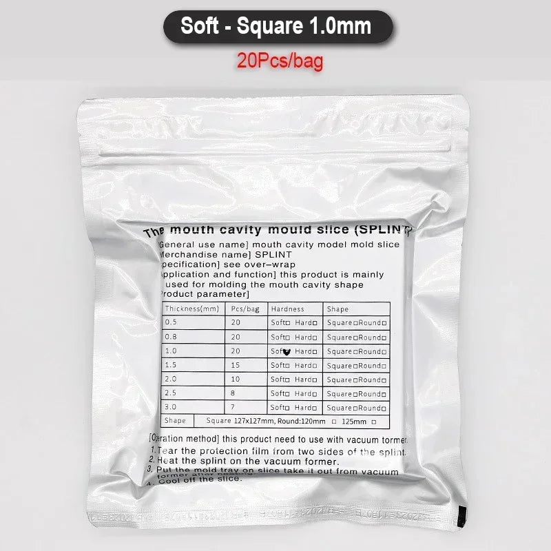 Dental Mouth Cavity Mould Slice Orthodontic Denture Model Mold Splint Soft/Hard Thermoforming Retainer Vacuum Forming Film Sheet