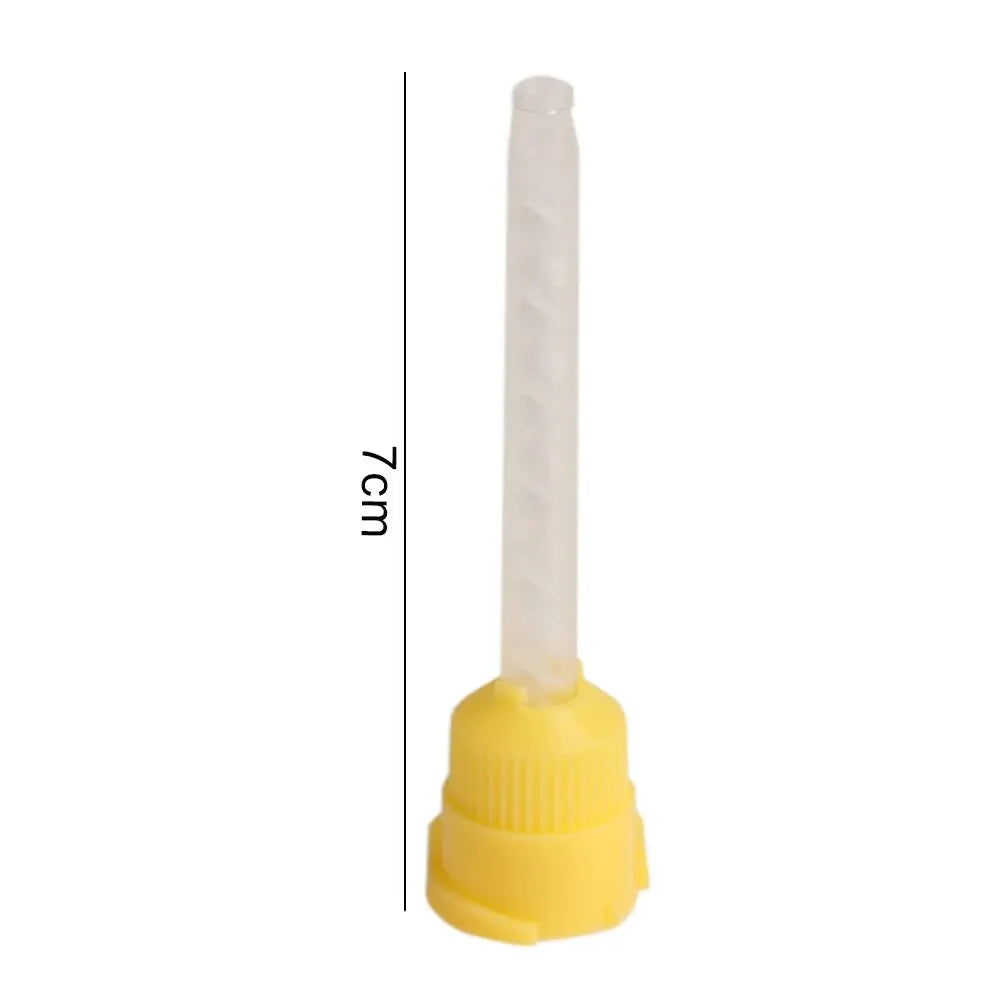 100/50pcs Dental Materials Dentistry Silicone Rubber Conveying Mixing Head Disposable Impression Nozzles Mixing Tips Mixing Tube