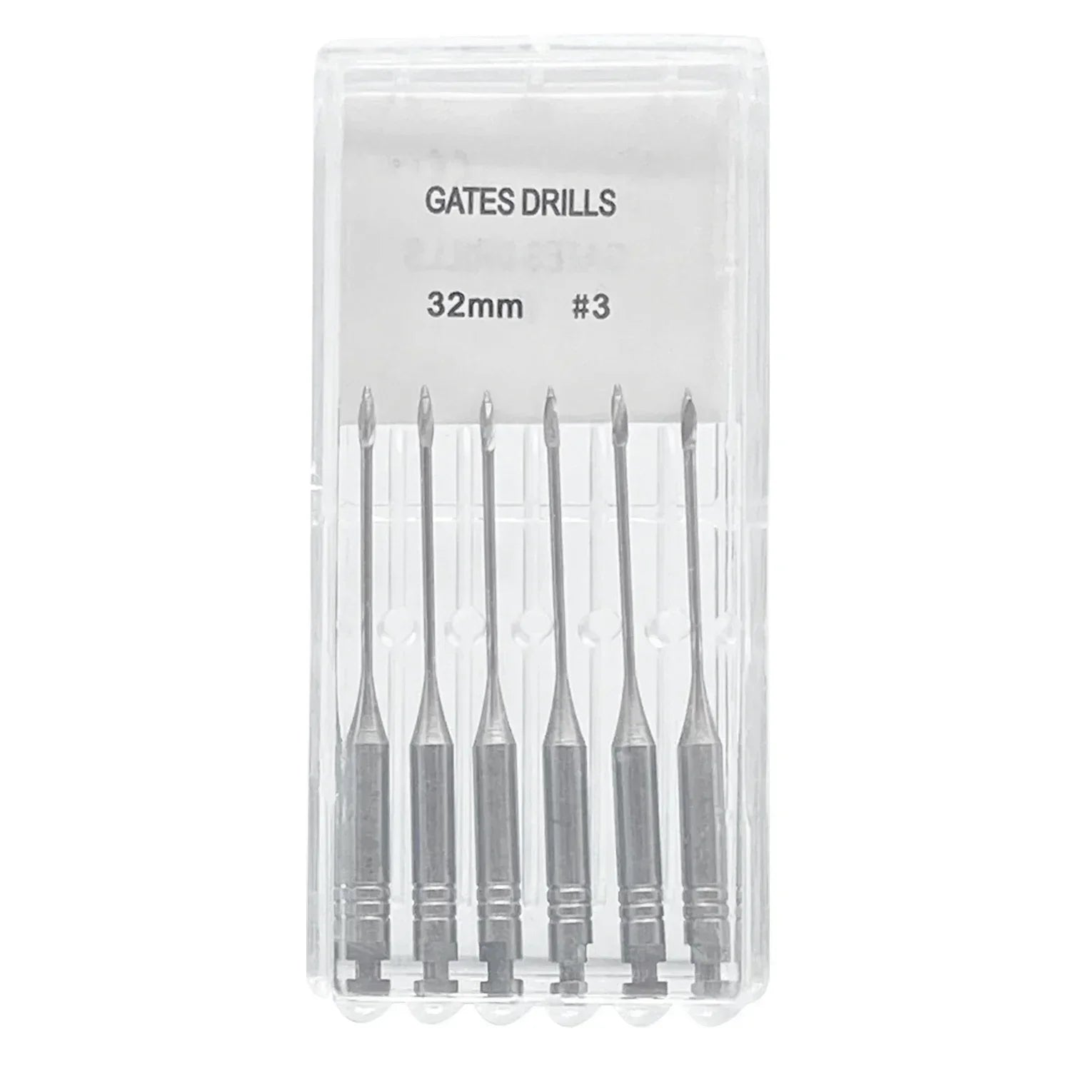 6Pcs/Pack Dental Endodontic Peeso Reamer Gates Drill Glidden Rotary 28mm 32mm Engine Use Stainless Steel Endo Files #1-6 Dentist