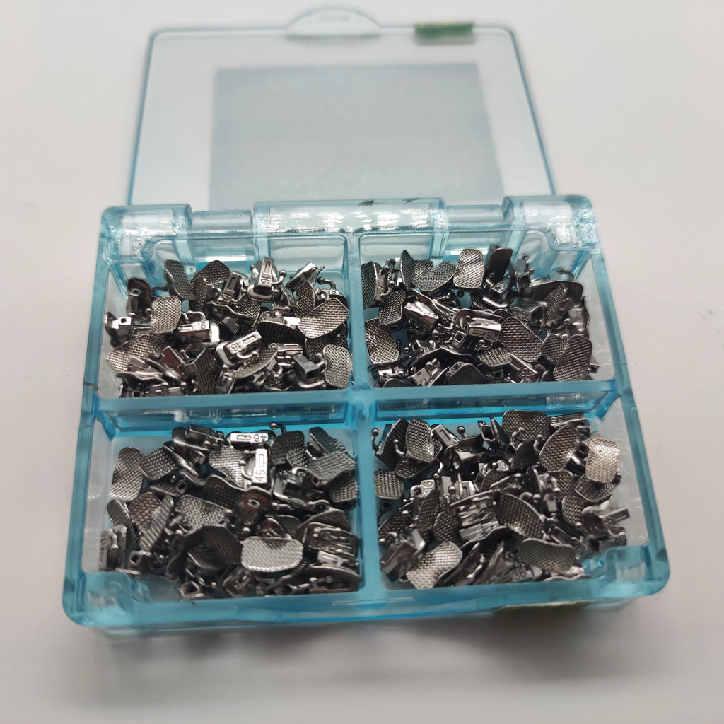 200 Pieces /box Dental Buccal Tubes 1st/2nd MBT/Roth   U1/L1 0.022 Bondable Mesh Base Non-cov Bondable Orthodontics