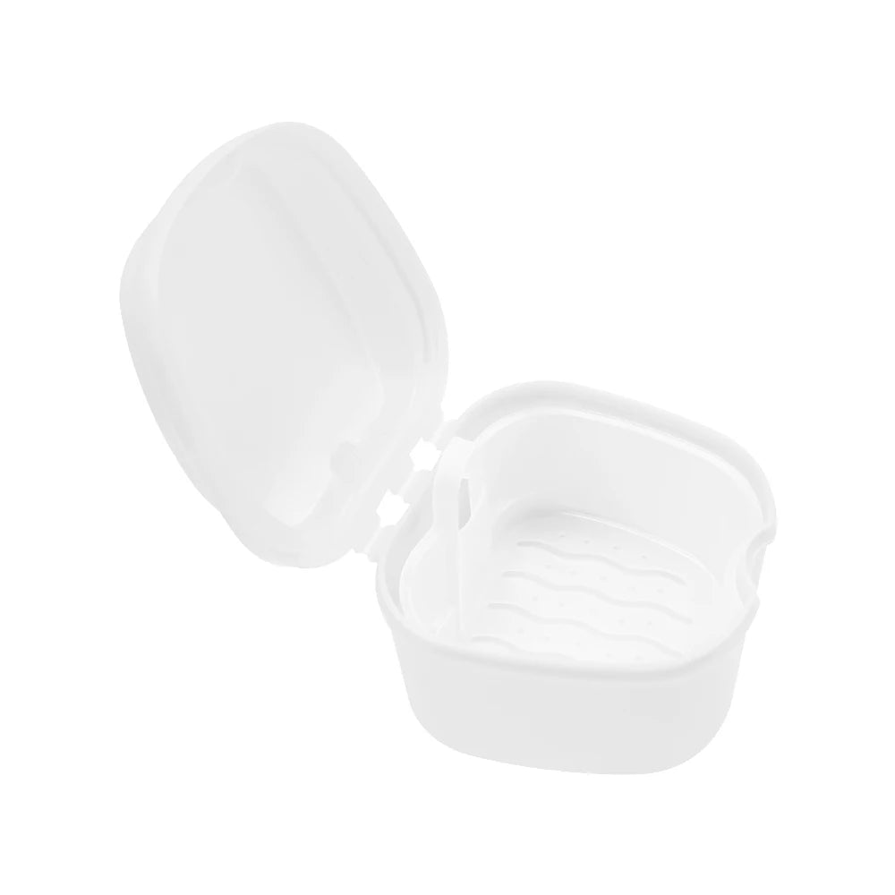 False Teeth Case Dental Retainer Denture Bath Box Mouth Guard Orthodontic Cleaning Artificial Tooth Holder Oral Hygiene Supplies