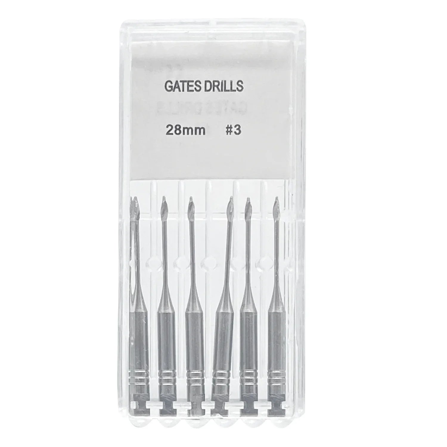 6Pcs/Pack Dental Endodontic Peeso Reamer Gates Drill Glidden Rotary 28mm 32mm Engine Use Stainless Steel Endo Files #1-6 Dentist