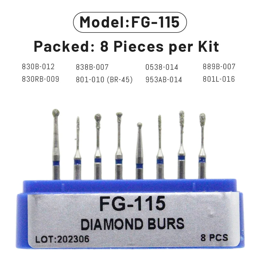 AG 1 Box Dental Diamond Burs Drill for High Speed Handpiece Dentist Burs FG Series Dia.1.6mm