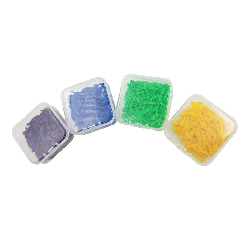 100Pcs/box Dental Disposable Tooth Gap Wedge with Hole All 4 Sizes Dental Wedges Medical Grade Plastic Dentistry Lab Tools