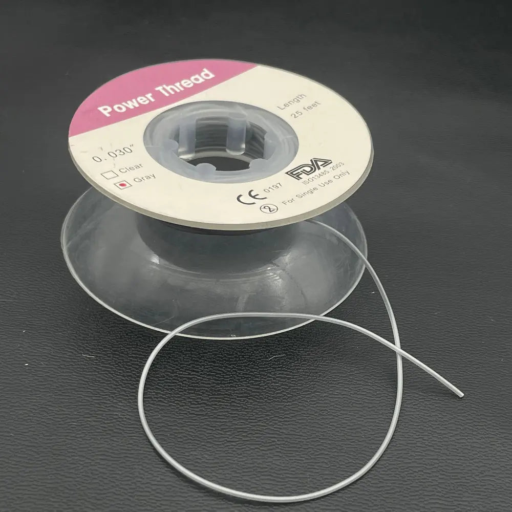 25feet/roll Dental Orthodontic Elastic Power Solid Thread Dental Power Thread 0.030 Dentist Tool