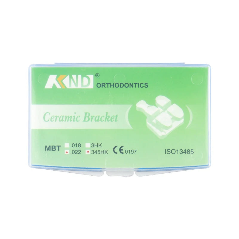 VVDental 1Packs Dental Material Orthodontic Brackets Passive Braces Ortodoncia Brackets Ceramic MBT/Roth 022 3/ 345Hooks