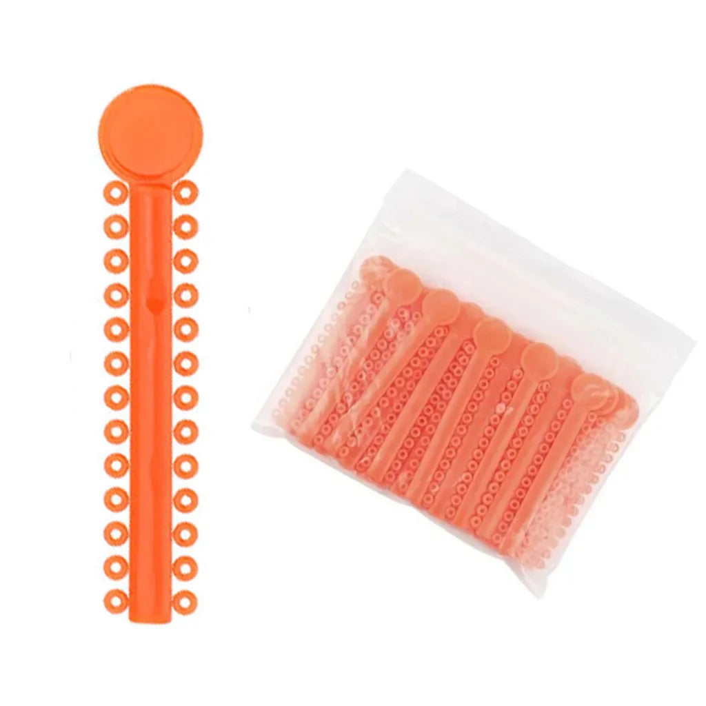 40Sticks=1040PCS Dental Orthodontic Elastic Ligature Ties Bands Ring for teeth Braces Dentist Ligating Gun Placer Tool Ortho