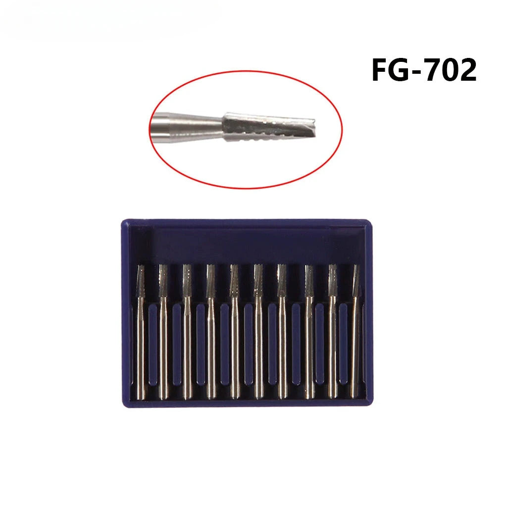 10Pcs/Box Dental Tungsten Carbide Burs Ball Round Head FG Series for High Speed Handpiece Dia.1.6mm Length 19mm FG330 FG169L FG1
