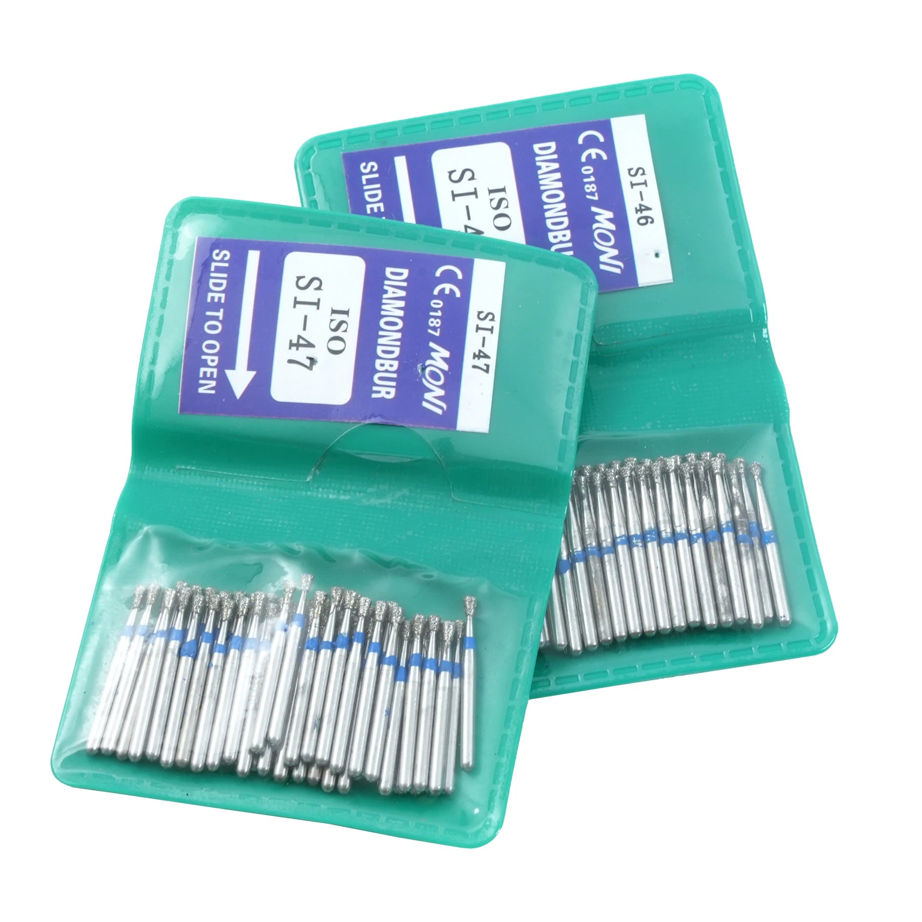 50Pcs/Bag Dental Diamond High Speed Burs for Polishing Smoothing 1.6MM High Quality Polishing Drill Dental Tools Odontología