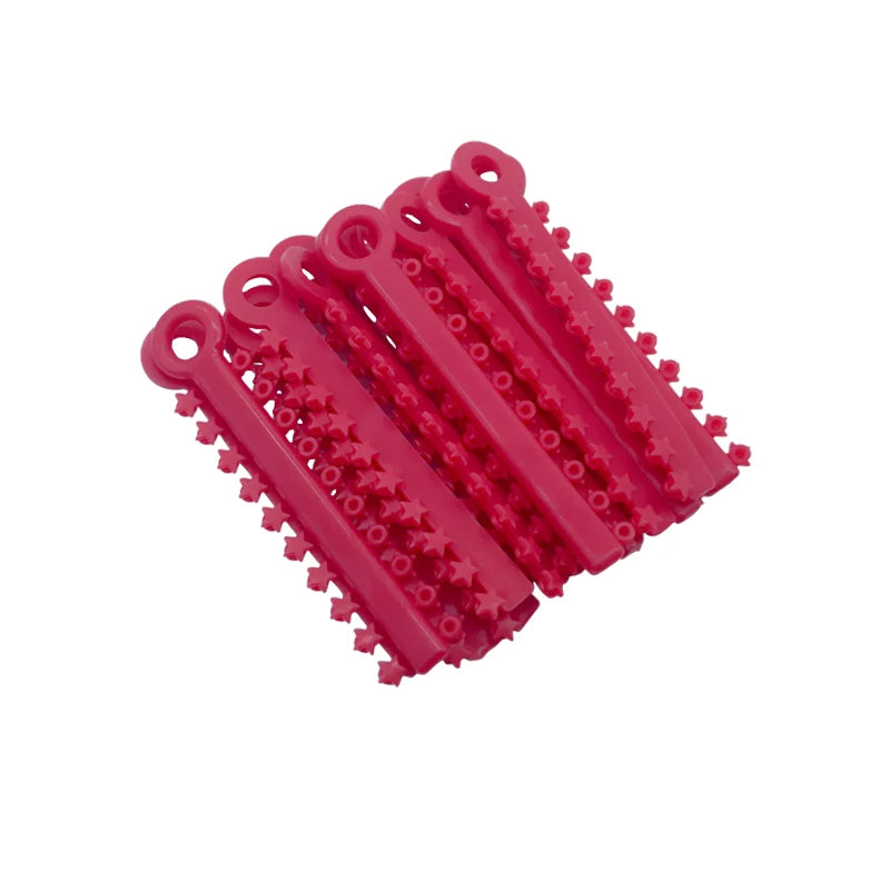 20 Sticks Dental Ligature Ties Orthodontic Elastic Bands Ring Cartoon Star Heart Flower Smiley for Dentistry Archwires Tool