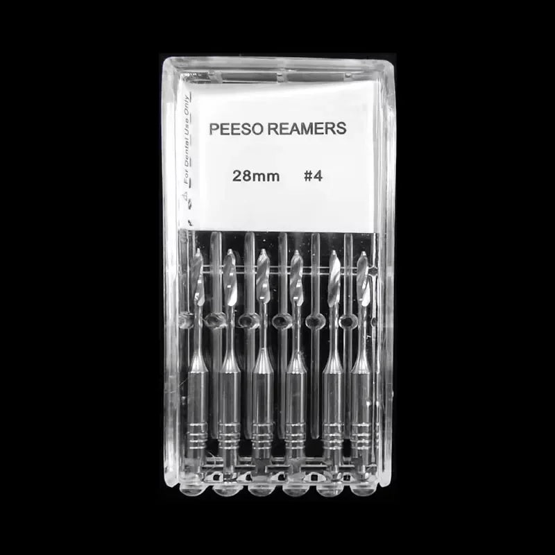6Pcs/Pack Dental Endodontic Peeso Reamer Gates Drill Glidden Rotary 28mm 32mm Engine Use Stainless Steel Endo Files #1-6 Dentist