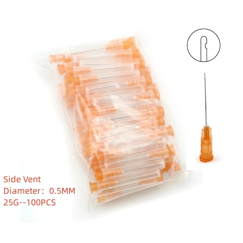 100Pcs Dental Endo Irrigation Needle Tip 25G/27G/30GA 30G Endo Syringe Root Canal Washing Needle Tip Dentistry Materials
