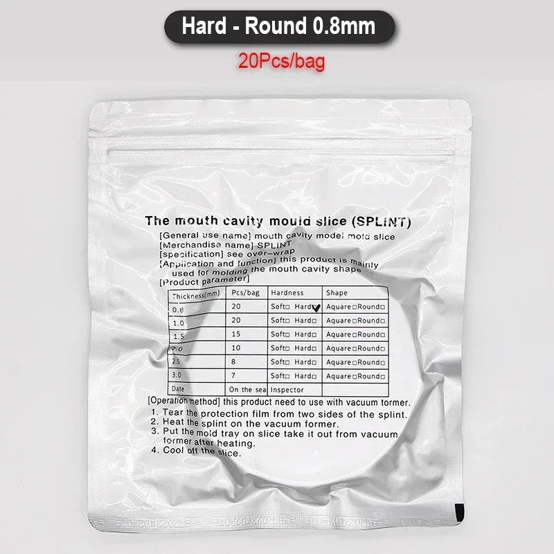 Dental Mouth Cavity Mould Slice Orthodontic Denture Model Mold Splint Soft/Hard Thermoforming Retainer Vacuum Forming Film Sheet