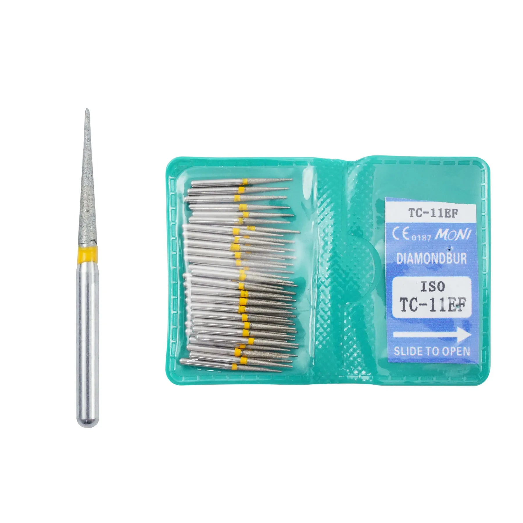 50Pcs/Bag Dental Diamond High Speed Burs for Polishing Smoothing 1.6MM High Quality Polishing Drill Dental Tools Odontología