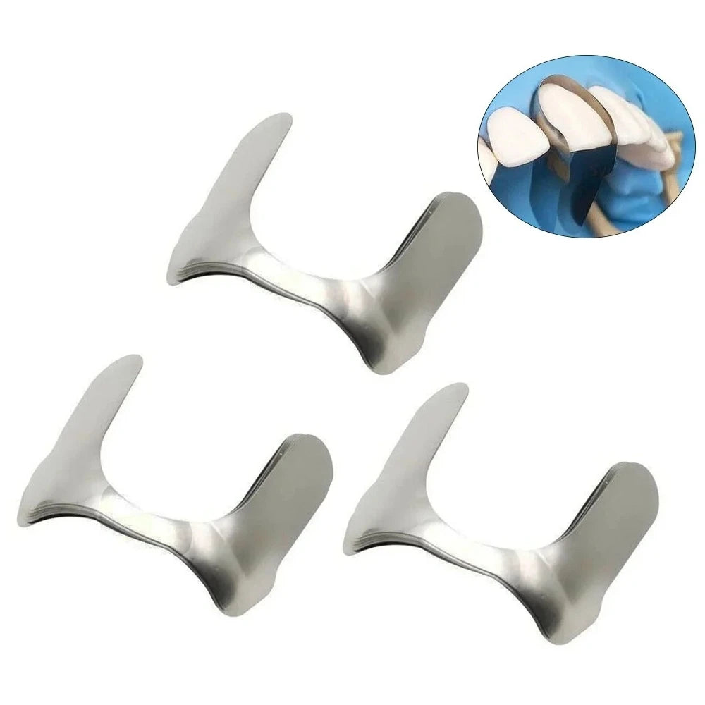 30Pcs/Box Dental Contoured Matrix Bands Kit Stainless Steel Sectional Matrices for Anterior Teeth 0.03mm Dentistry Material