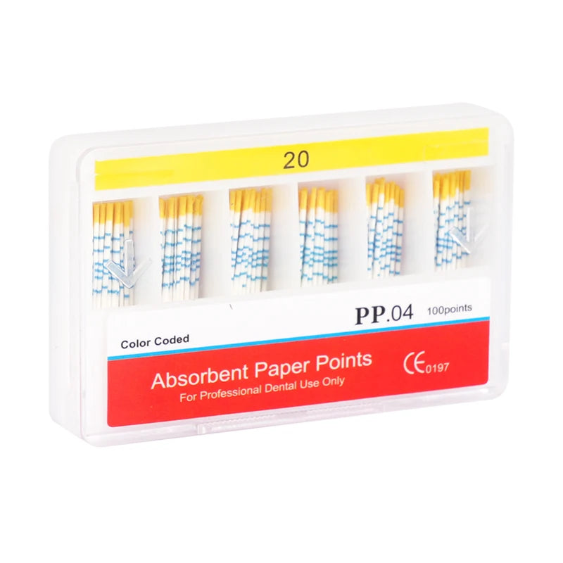 100PCS/box Dental Absorbent Paper Points  With Scale 15-40# Endodontics Absorbent Paper Cone Dental Clinics Consumables