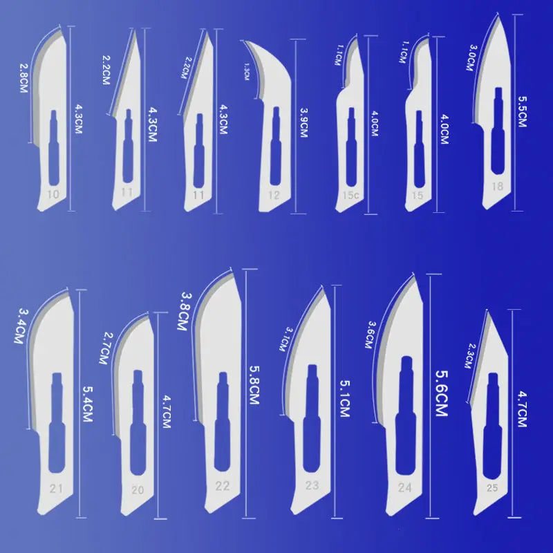 100pcs Sterile Carbon Steel Surgical Blades for DIY Cutting Phone Repair Carving Animal Grooming Maintenance Scalpel Knife