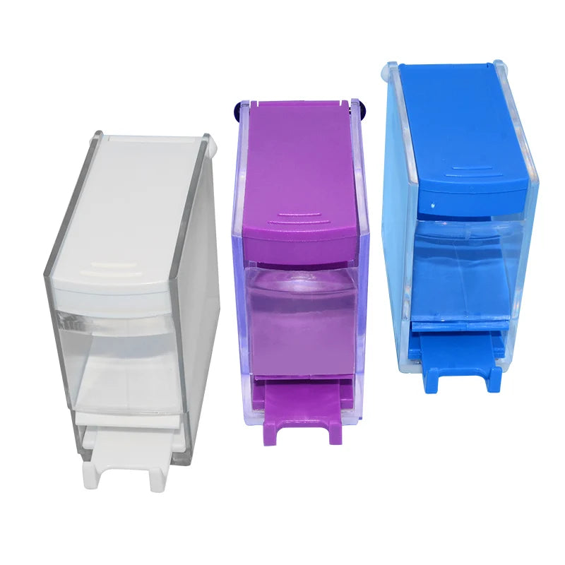 Dental Cotton Roll Dispenser Holder Press Type Box Holder Dental Swab Storage Box Dentistry Organizer Accessories Lab Supplies