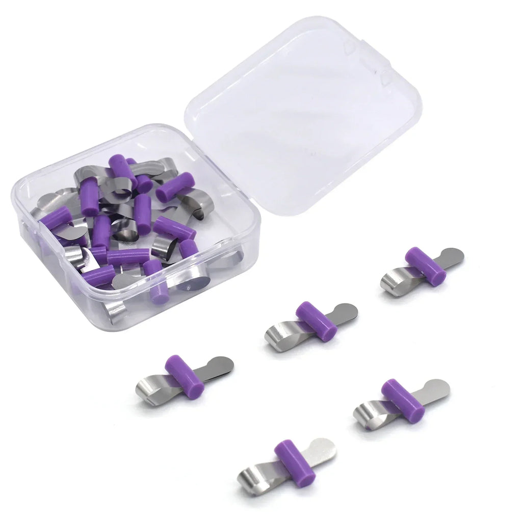 20pcs Dental Forming Sheet Orthodontic Sectional Contoured Metal Matrice Dentistry Matrix Bands Retainerless Automatrix Locker