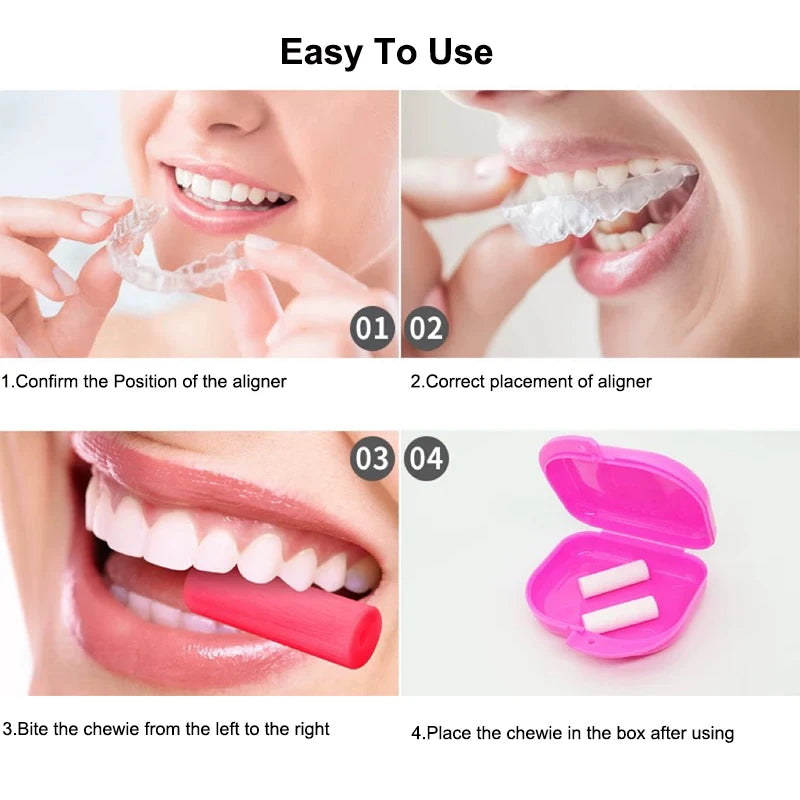 10pcs Dental Orthodontic Aligner Chewies for Invisalign Aligner Retainer Chewies Silicone Teeth Stick Bite Tooth Chew Aligners