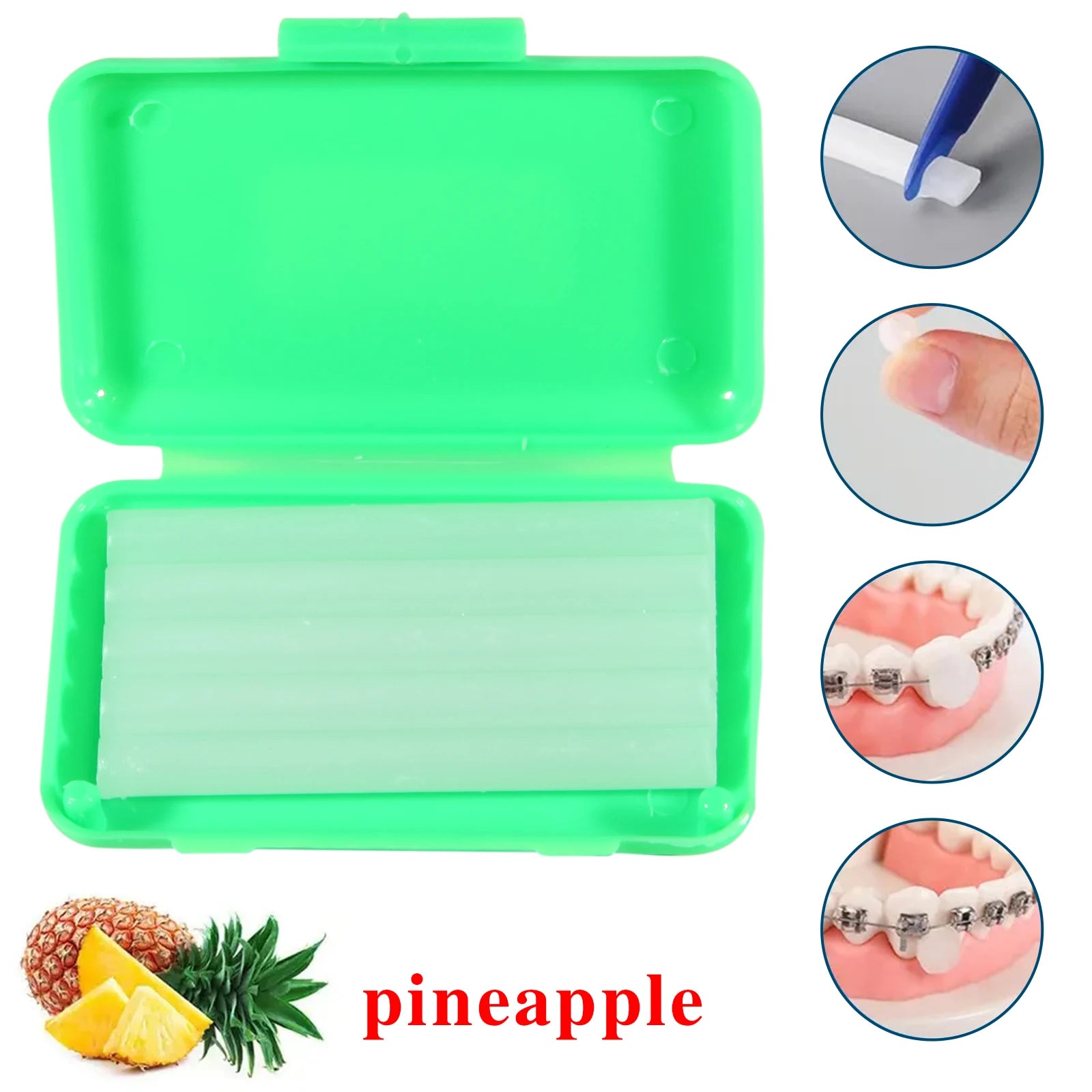 10Packs Dental Orthodontic Relief Wax for Bracket Patient Relief Protect Lips and Gums Irritation Fruit 10 Scents