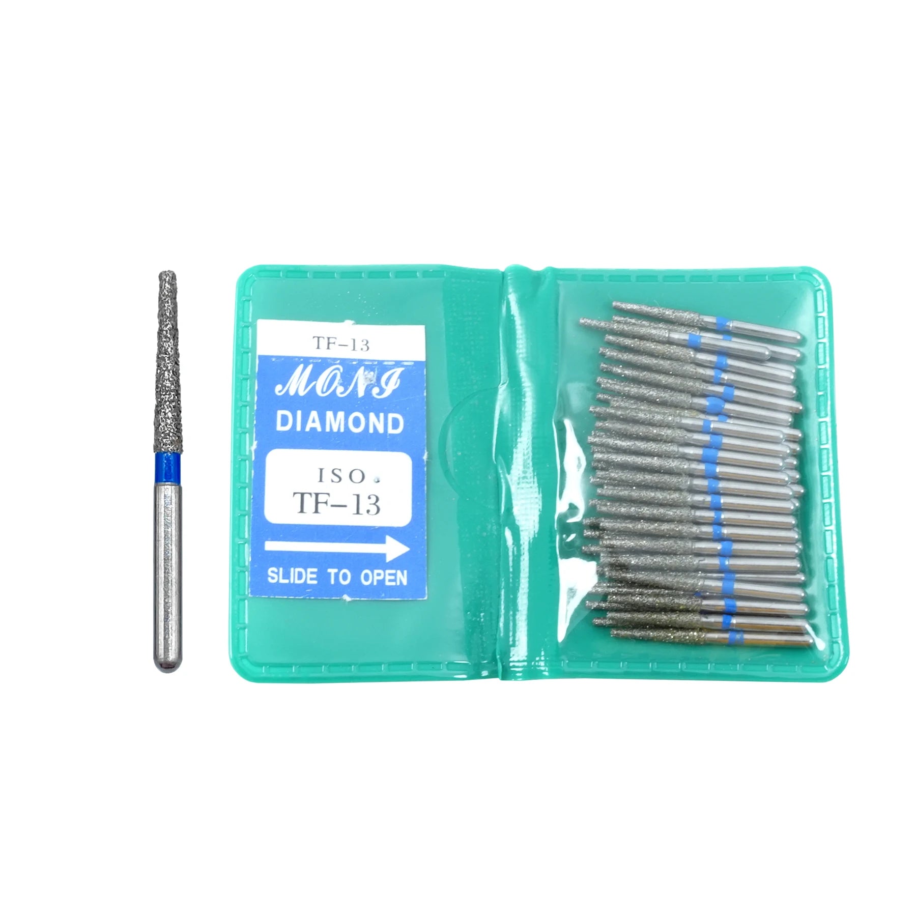 50Pcs/Bag Dental Diamond High Speed Burs for Polishing Smoothing 1.6MM High Quality Polishing Drill Dental Tools Odontología