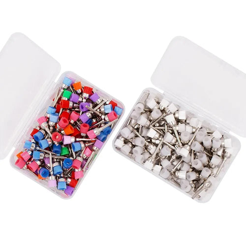 100pcs Dental Lab Nylon Latch Small Flat Polishing Polisher Prophylaxis Brushes Disposable Dental Care Brush Head