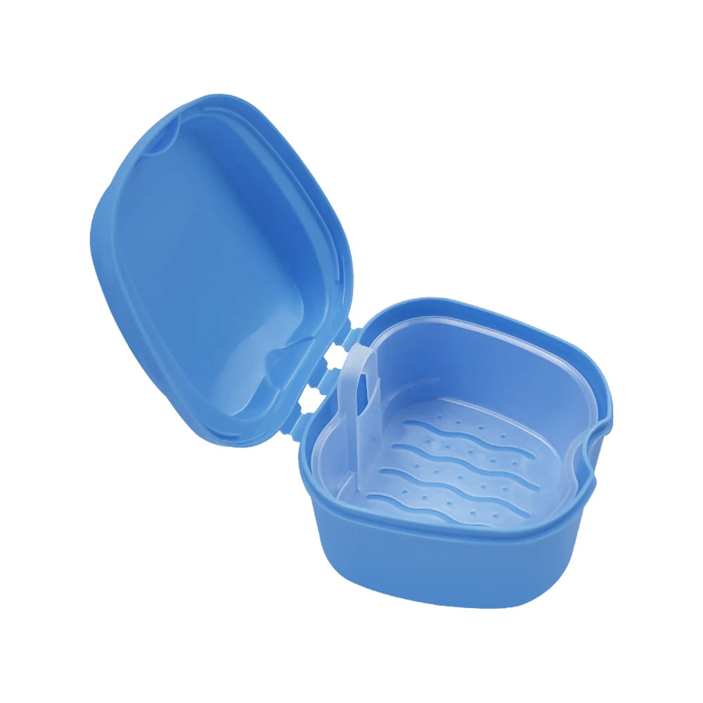 False Teeth Case Dental Retainer Denture Bath Box Mouth Guard Orthodontic Cleaning Artificial Tooth Holder Oral Hygiene Supplies