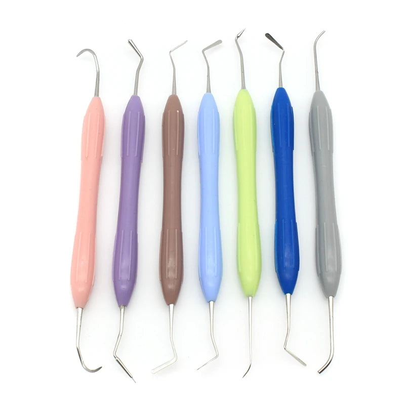 7pcs  Dental Composite Resin Filling Spatula Aesthetic Restoration Set Resin Filler Set Dental Tool Restoration Spatula Tool