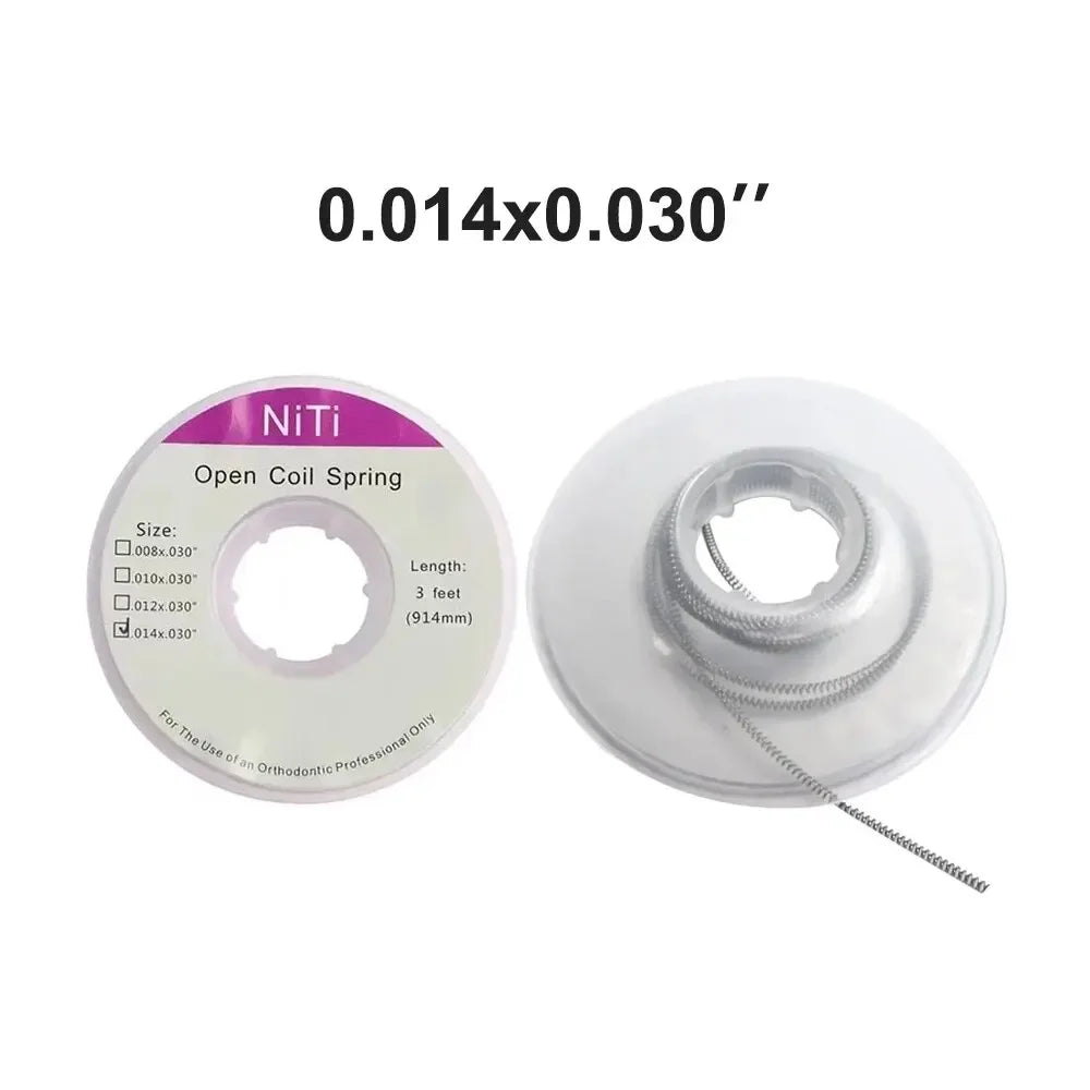 1Roll 3 Feet/914 Dental Orthodontic Niti Open Coil Spring Dental 0.008 0.010 0.012 0.014 Orthodontic Brackets Braces Archwires
