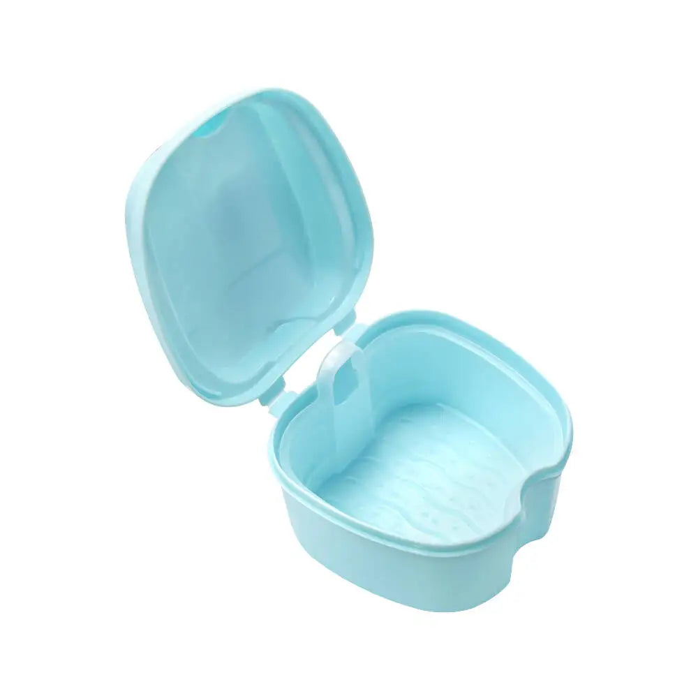 False Teeth Case Dental Retainer Denture Bath Box Mouth Guard Orthodontic Cleaning Artificial Tooth Holder Oral Hygiene Supplies